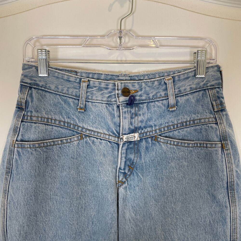 Vintage 90's Y2K Marithe Francois Girbaud Mom Jeans Acid Wash Tapered‎ 7/8 (6) S - Picture 2 of 6